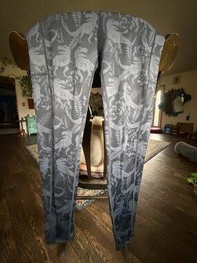 Constantly Varied Gear Gray Dinosaur Print Leggings